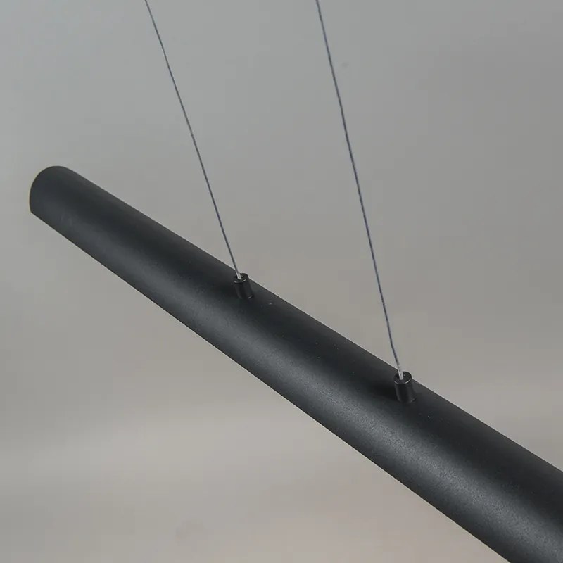 Висяща лампа черна със златен интериор с LED - Balo 4