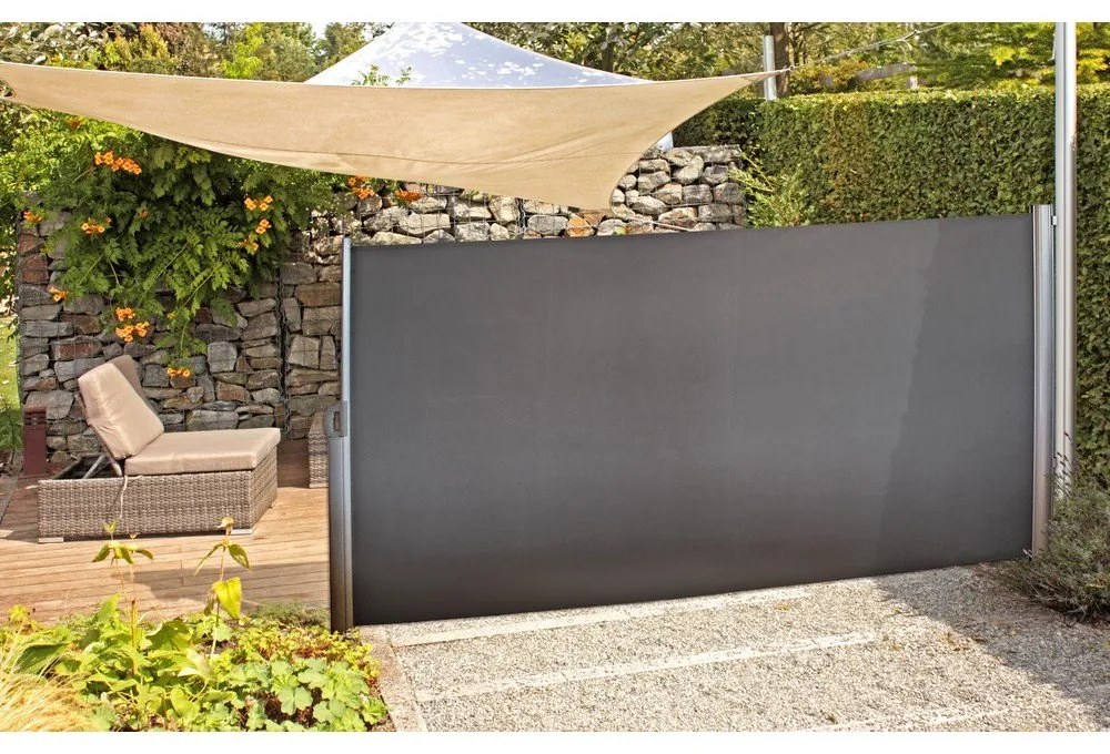 Сив метален параван за балкон 300x160 cm - Garden Pleasure