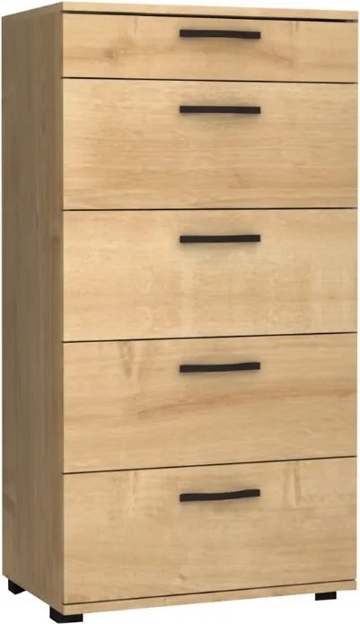 Комод Helia от меламин в дъбов цвят 60x44x108см.