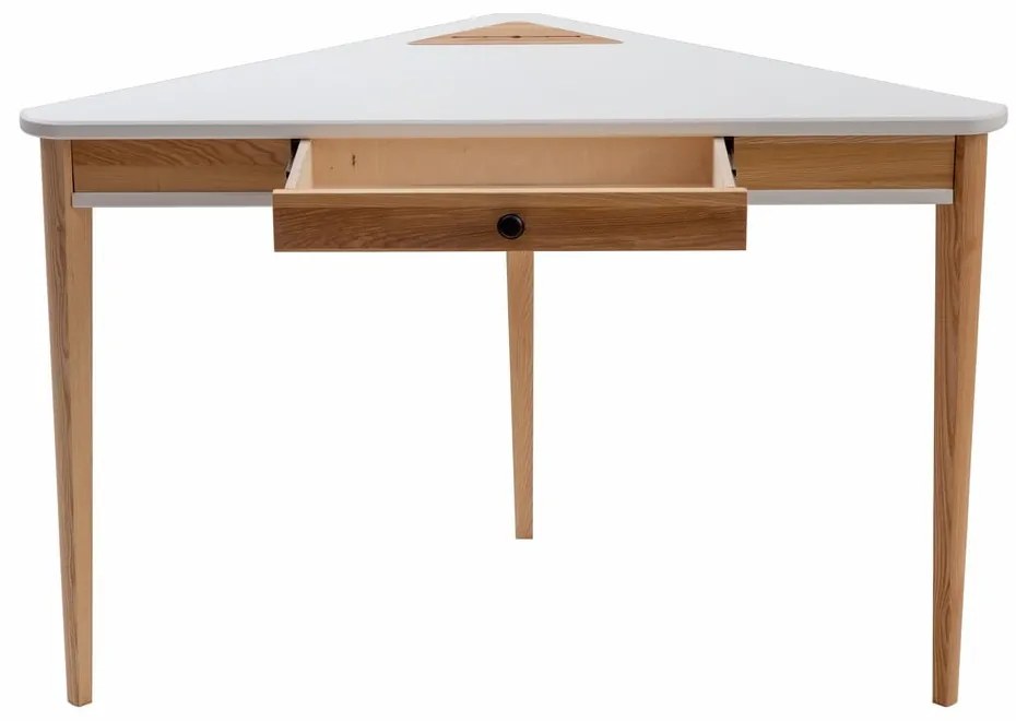 Бяла ъглова работна маса Ashme - Ragaba