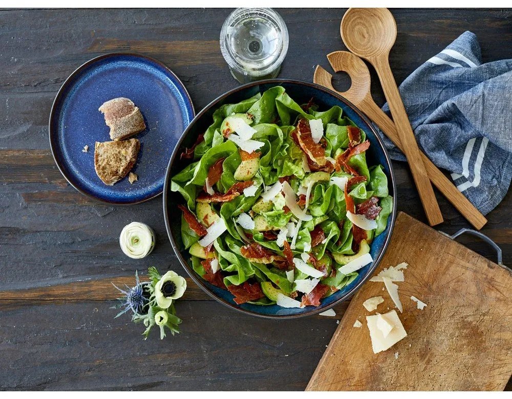 Черна/синя глинена купа ø 30 cm Gastro Dark Blue/Black – Bitz