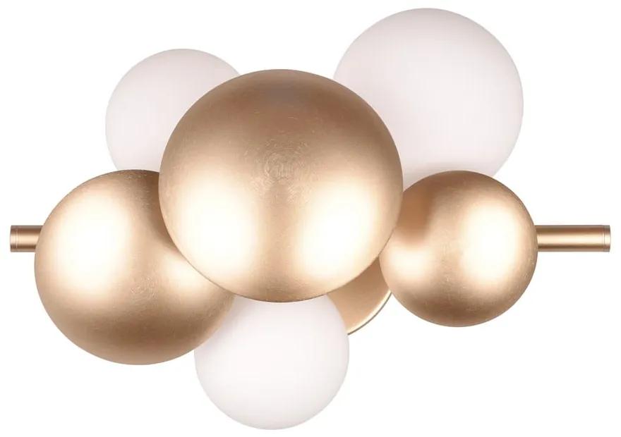 Стенна лампа в златисто-бял цвят Bubble - Trio Select