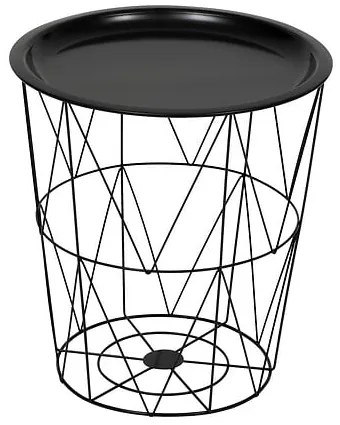Помощна маса atmosphera Kumi, Метал, Ø37 cm - Черен