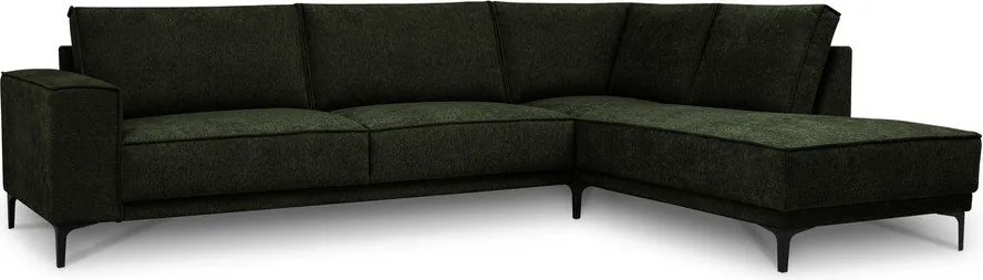 Зелен шенилов ъглов диван (десен ъгъл/L форма) Copenhagen – Scandic