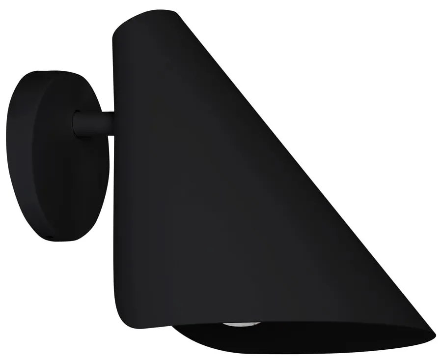 Черна стенна лампа, височина 16 cm Lisboa - SULION