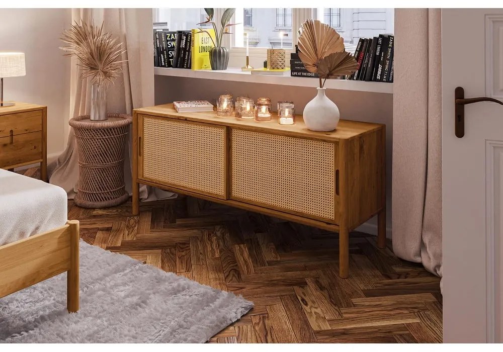 Масичка за телевизор от дъб 142x64 cm Pola - The Beds