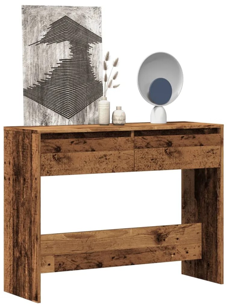 856784 vidaXL Конзолна маса от старо дърво 100x35x76,5 cm Инженерна дървесина