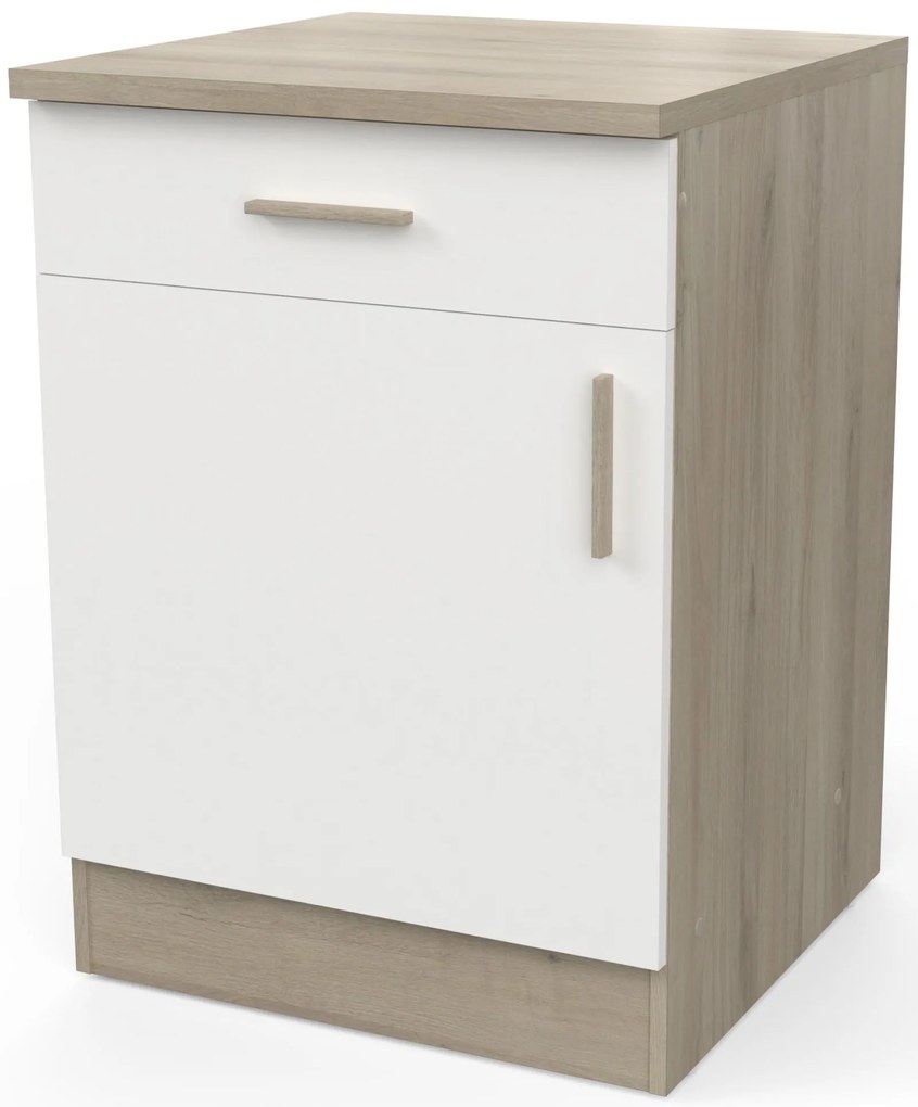 Подов шкаф Poppy 60-Fusiko-Leuko