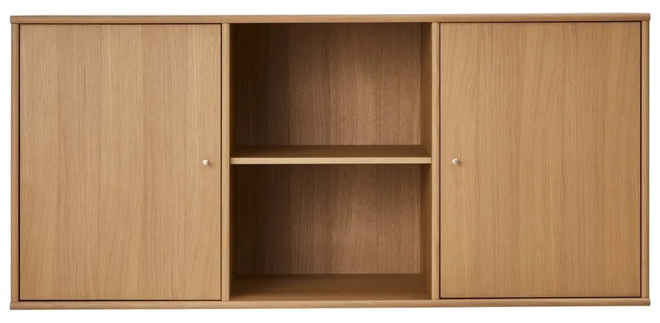 Нисък висящ скрин от декор от дъб в естествен цвят 133x61 cm Mistral – Hammel Furniture