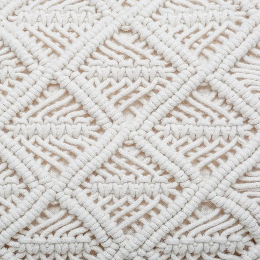 Декоративна възглавница atmosphera Macrame, 30x50 cm, Слонова кост