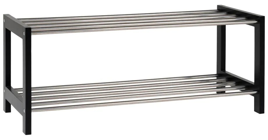 Черна етажерка за обувки от тополова дървесина Padova - House Nordic