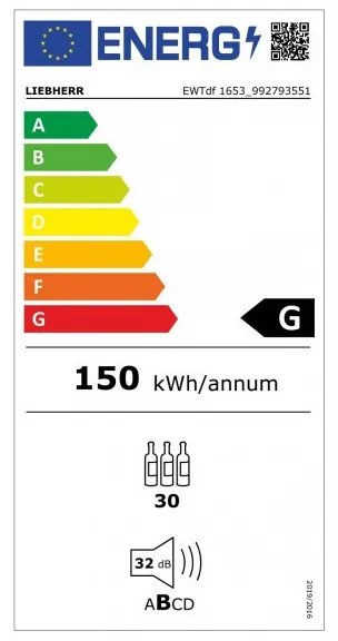 Виноохладител Liebherr EWTdf 1653, 97 Л, SN-ST, MagicEye, SoftSystem, LED, Бял