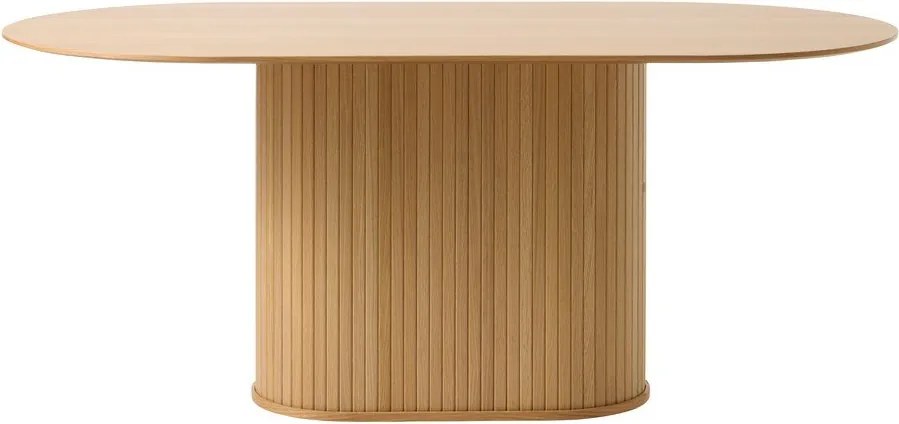Маса за хранене с дъбов плот 95x180 cm Nola - Unique Furniture