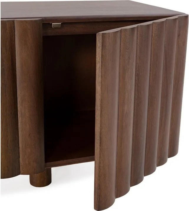 Кафява маса за телевизор от масивно манго 160x55x40 cm Tamira – MOME