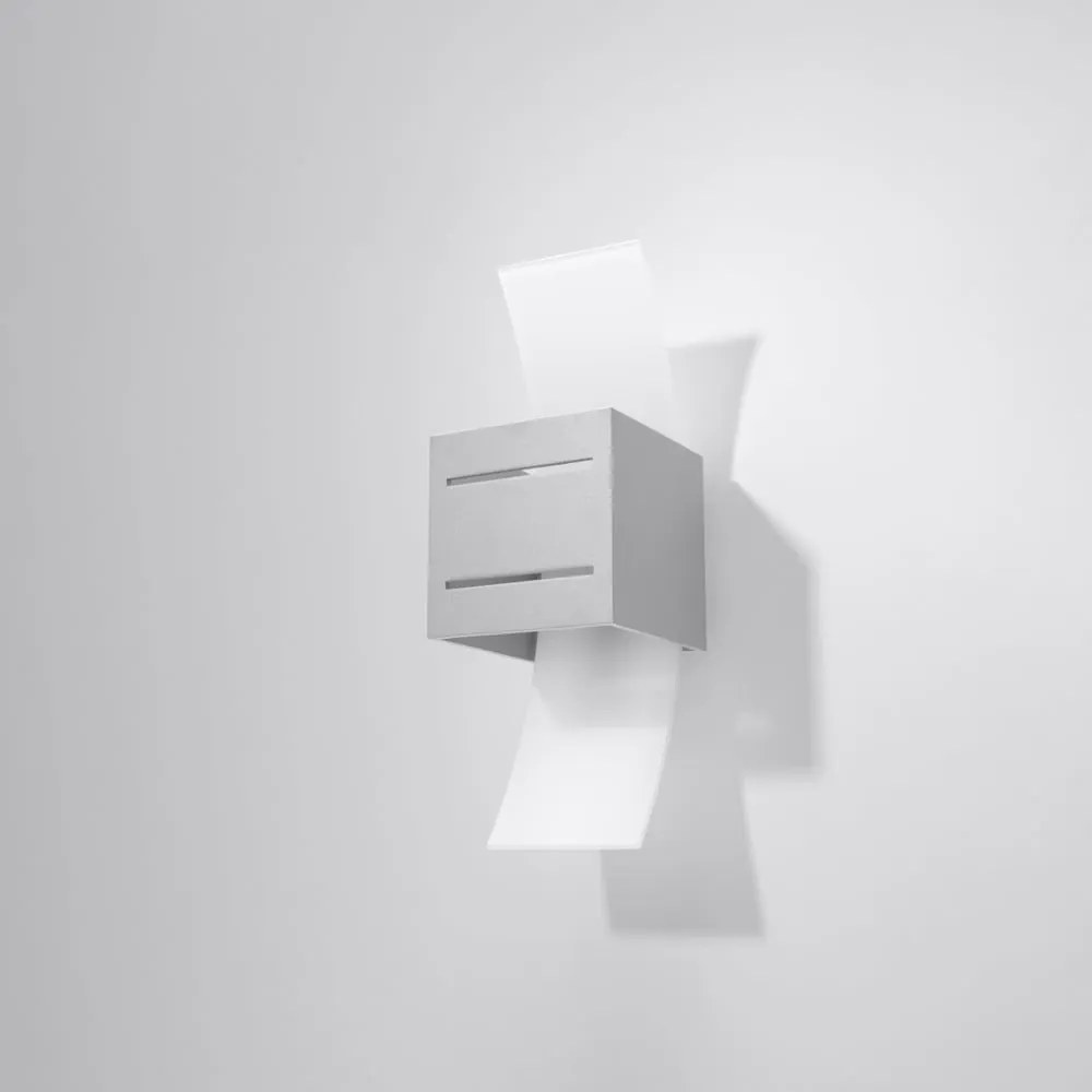 Сива стенна лампа Carlo – Sollux