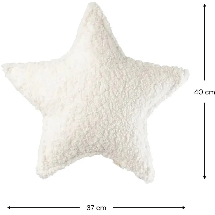 Кремава детска възглавница за диван от букле Star – Wigiwama