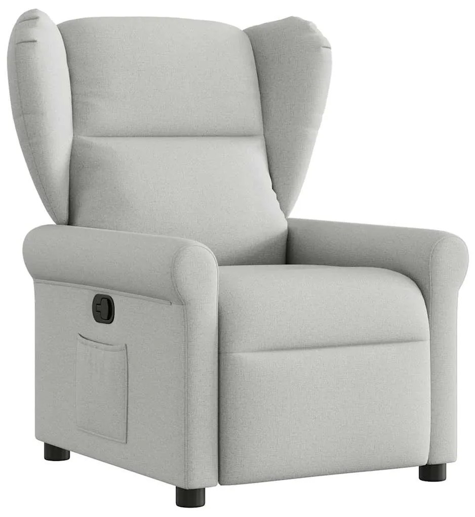 4015665 vidaXL Recliner Chair Cloud Grey Fabric