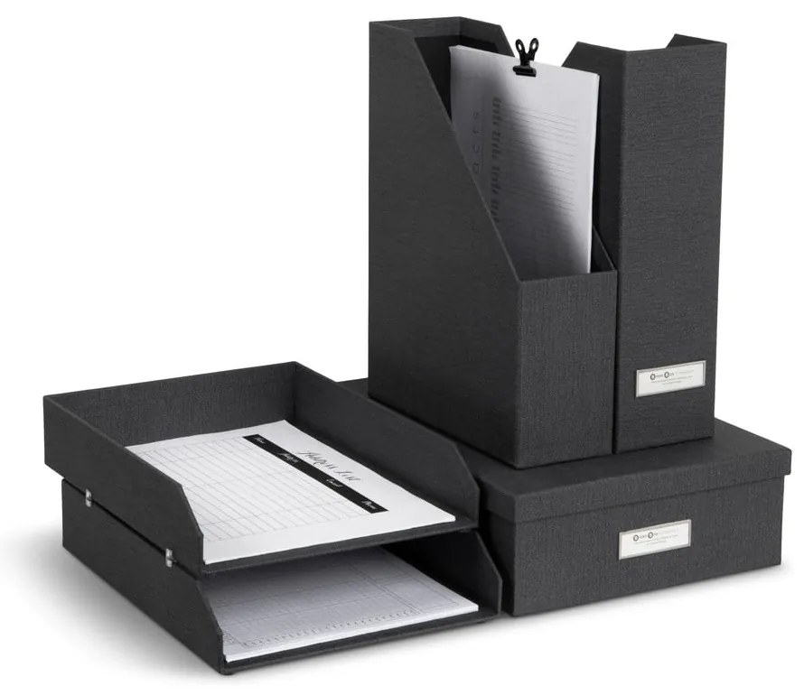 Картонени органайзери за докумнети в комплект от 5 бр. Holger – Bigso Box of Sweden