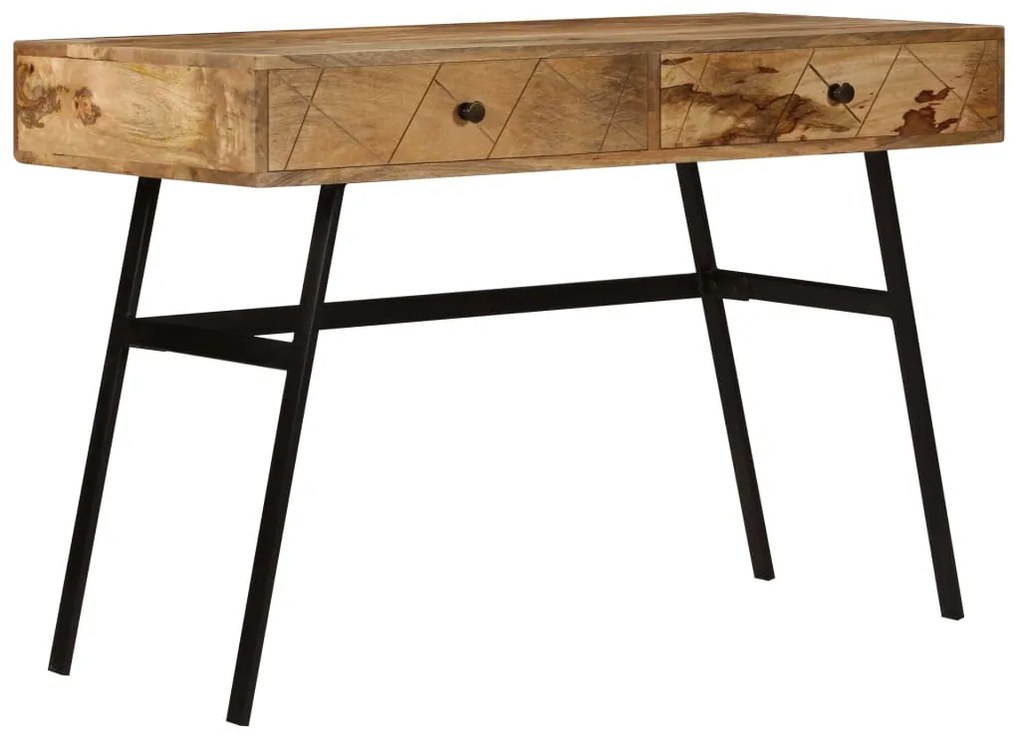 246718 vidaXL Писалище с чекмеджета, мангово дърво масив, 110x50x76 см