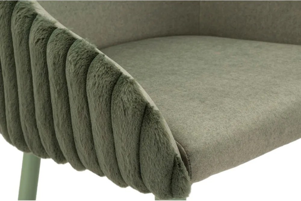 Зелени тапицирани бар столове в комплект с подлакътници 2 бр. (височина на седалката 78 cm) Alaska – Mauro Ferretti