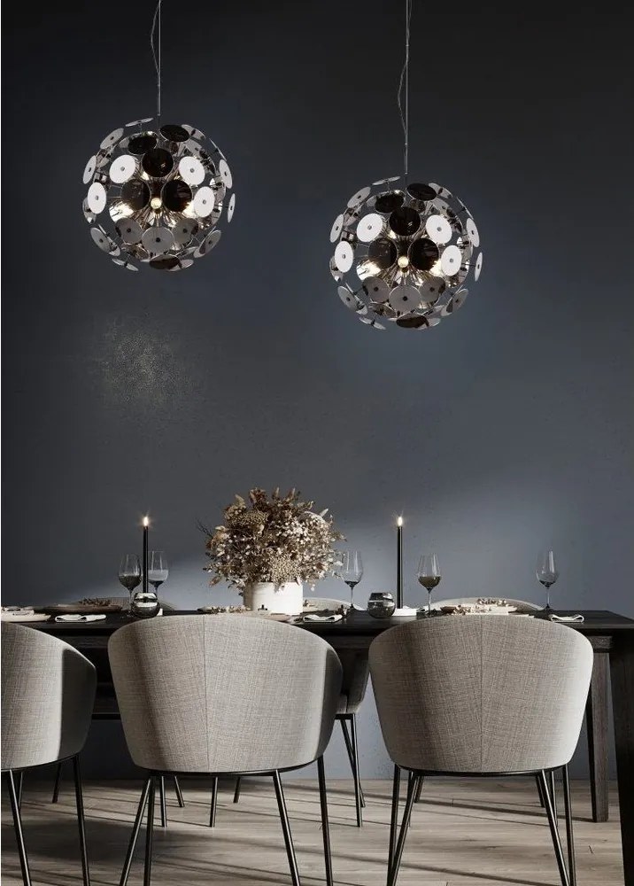 Матово черно висящо осветително тяло Discalgo - Trio