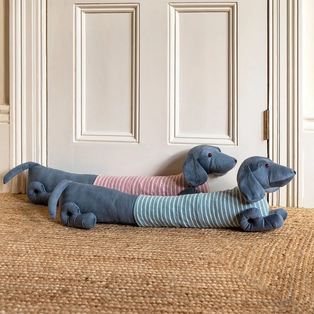Зелено-сиво уплътнение за врата 17x76 cm Sausage Dog – Rex London
