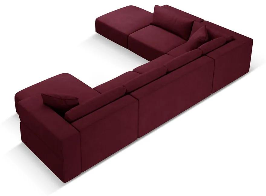 Бордо ъгъл U-образен диван, ляв ъгъл Esther – Milo Casa