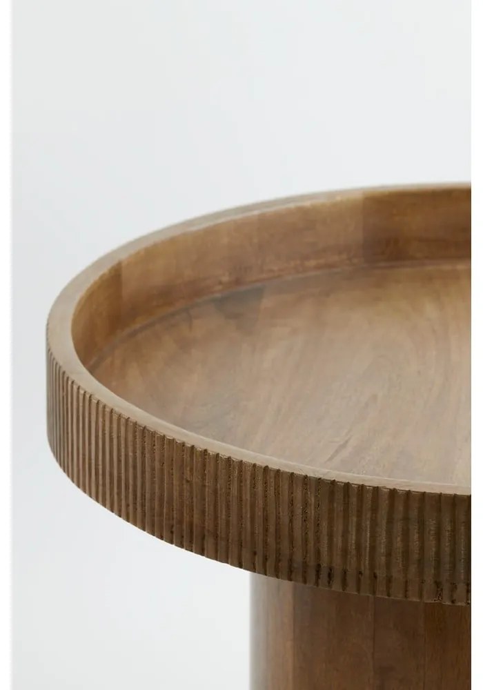 Кръгла странична масичка от масивно манго ø 50 cm Kalomo – Light &amp; Living
