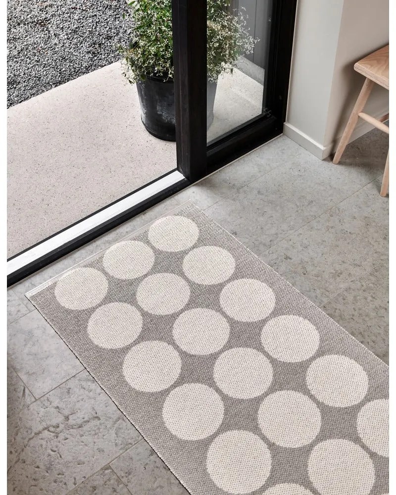 Бежова и кремава пътека за открито и закрито 70x320 cm Hugo Linen Vanilla – Pappelina