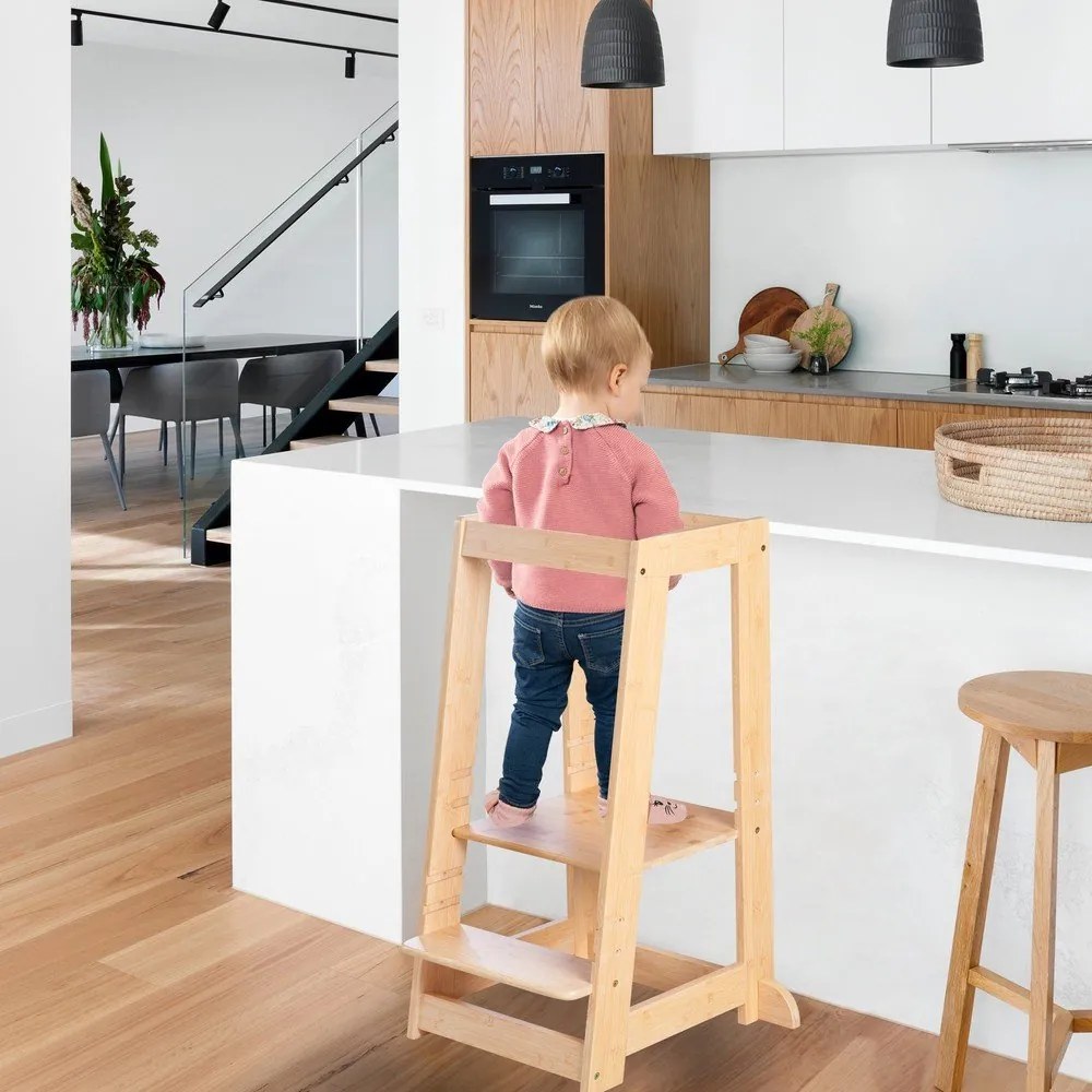 Бамбукова учебна кула в естествен цвят – Roba