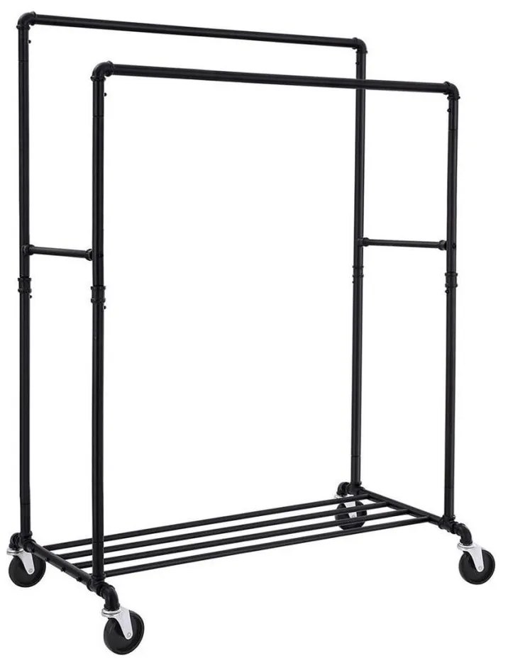 Мобилен стоящ закачалник LINEA черен