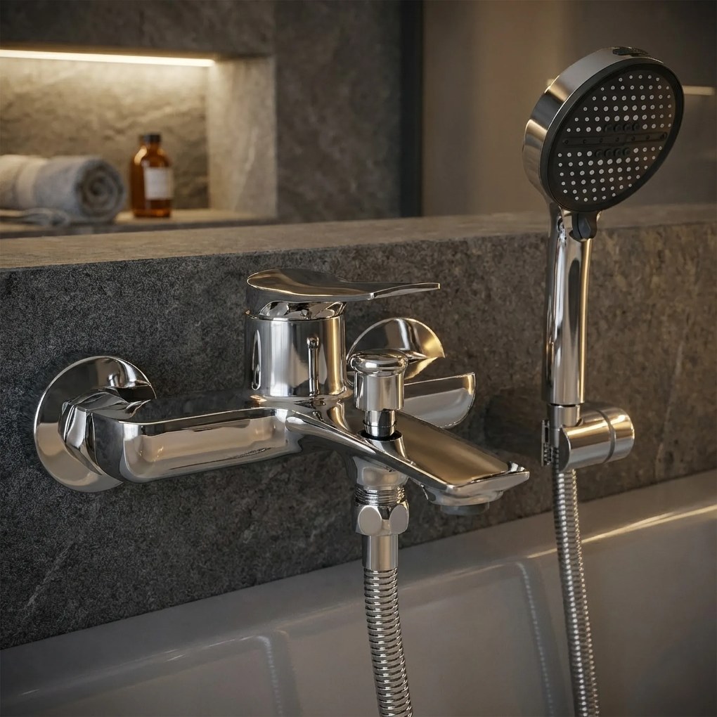 Смесител за вана PREMIUM REA Vision Chrome