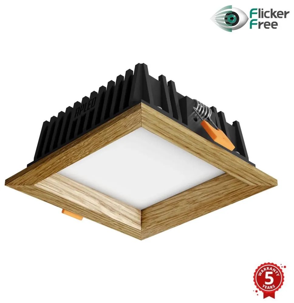 APLED - LED Лампа SQUARE WOODLINE LED/6W/230V 4000K 12x12 см дъб масивнo дървo