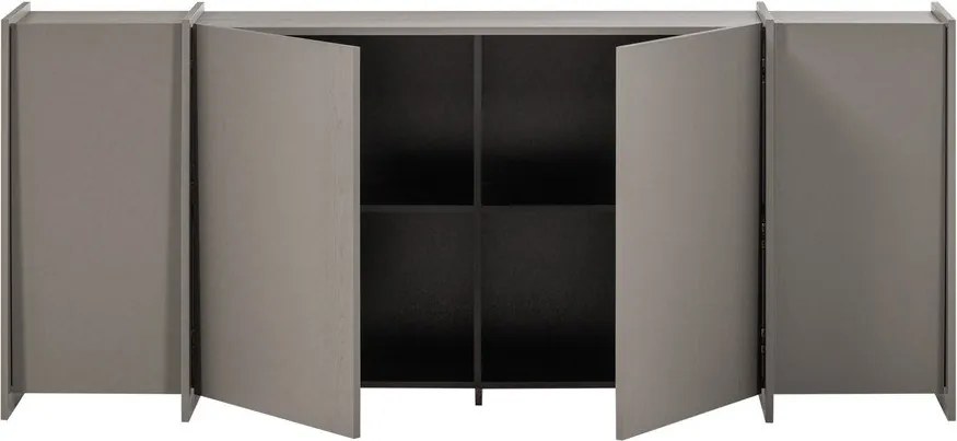 Сив скрин от декор от ясен 200x85x44 cm Brock – WOOOD