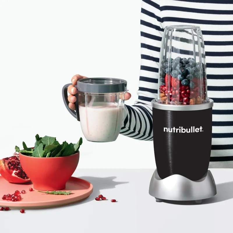 Блендер Nutribullet NB606B, 600W, 500/700 мл, 20000 об/мин, Разбиване на лед, Без BPA, Черен