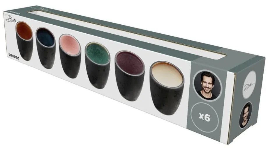 Черни керамични чаши в комплект 6 бр. за еспресо 100 ml Gastro Black/Mix – Bitz