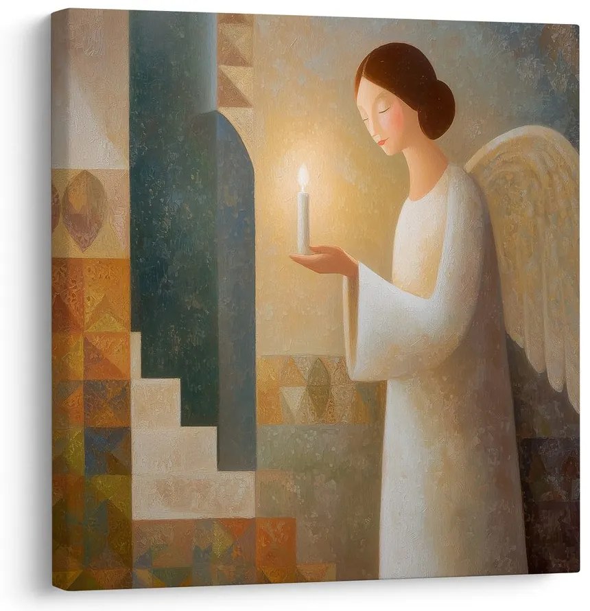 Картина на платно Коледна – Вълшебна ангелска светлина