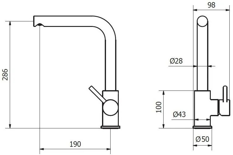 Кухненски кран Teorema Minimal 35