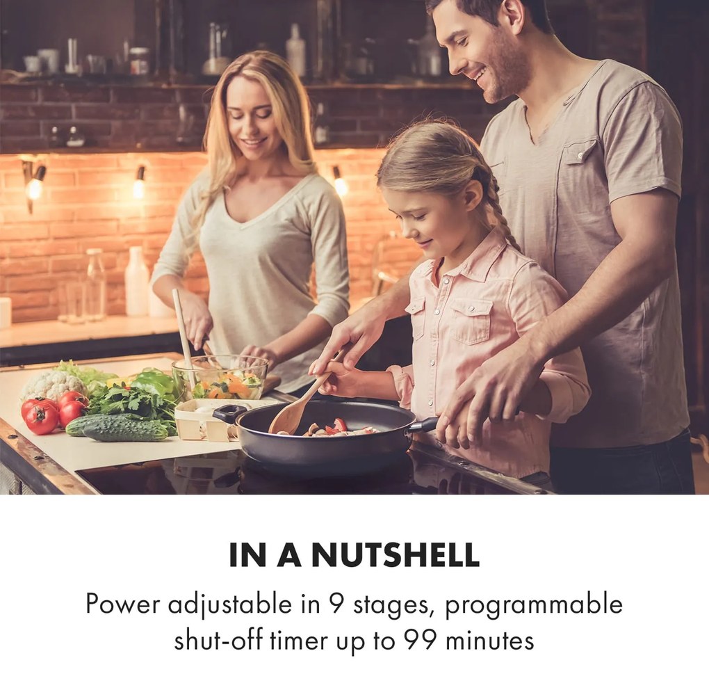 Klarstein Delicatessa 3, индукционен котлон, 3 зони, 5800 W, керамична повърхност, черна