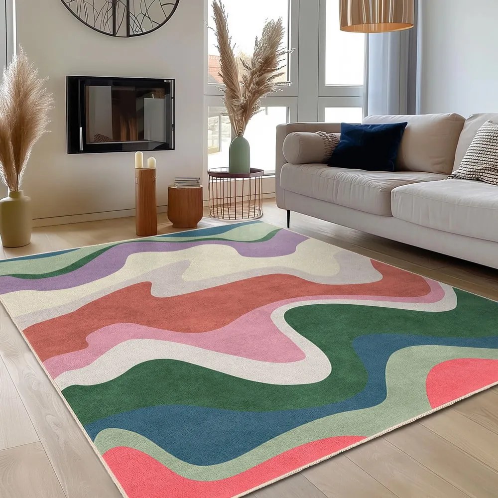 Килим подходящ за пране 80x150 cm Squiggly Breeze – Mila Home