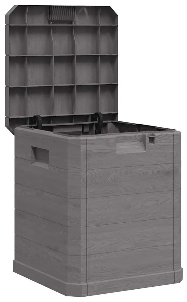 45685 vidaXL Градинска кутия за съхранение, 90 л, кафява