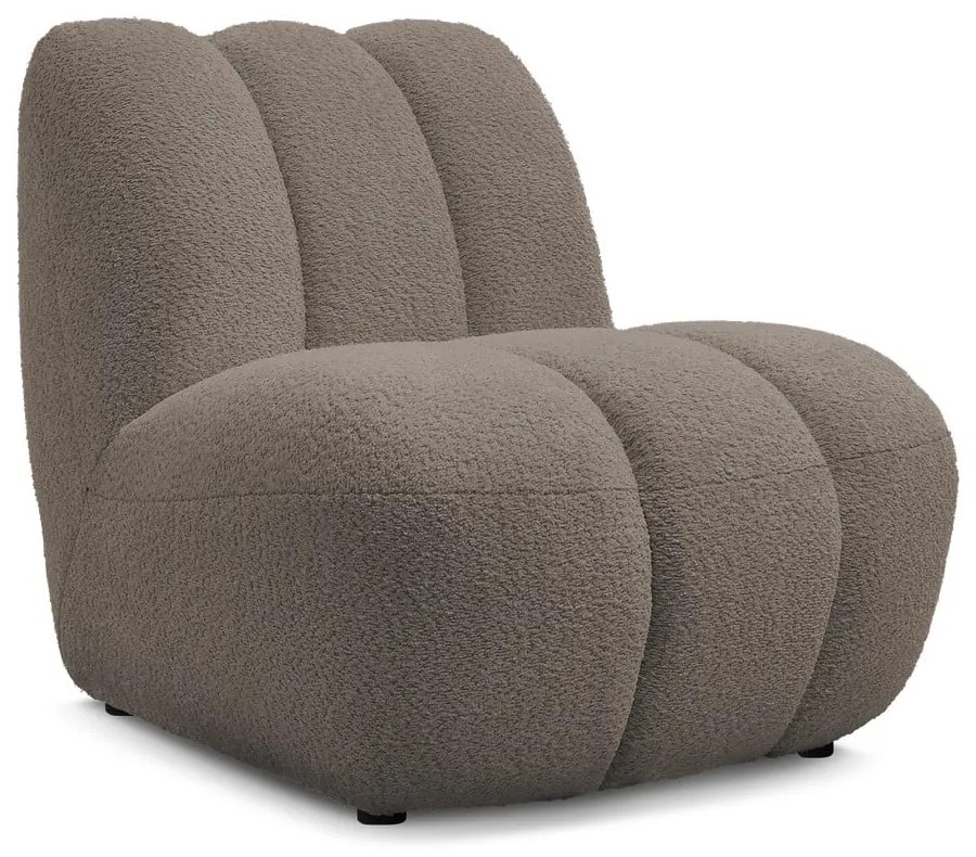 Кафяво-сиво кресло от прежда с примки от букле Janissaire – Bobochic Paris