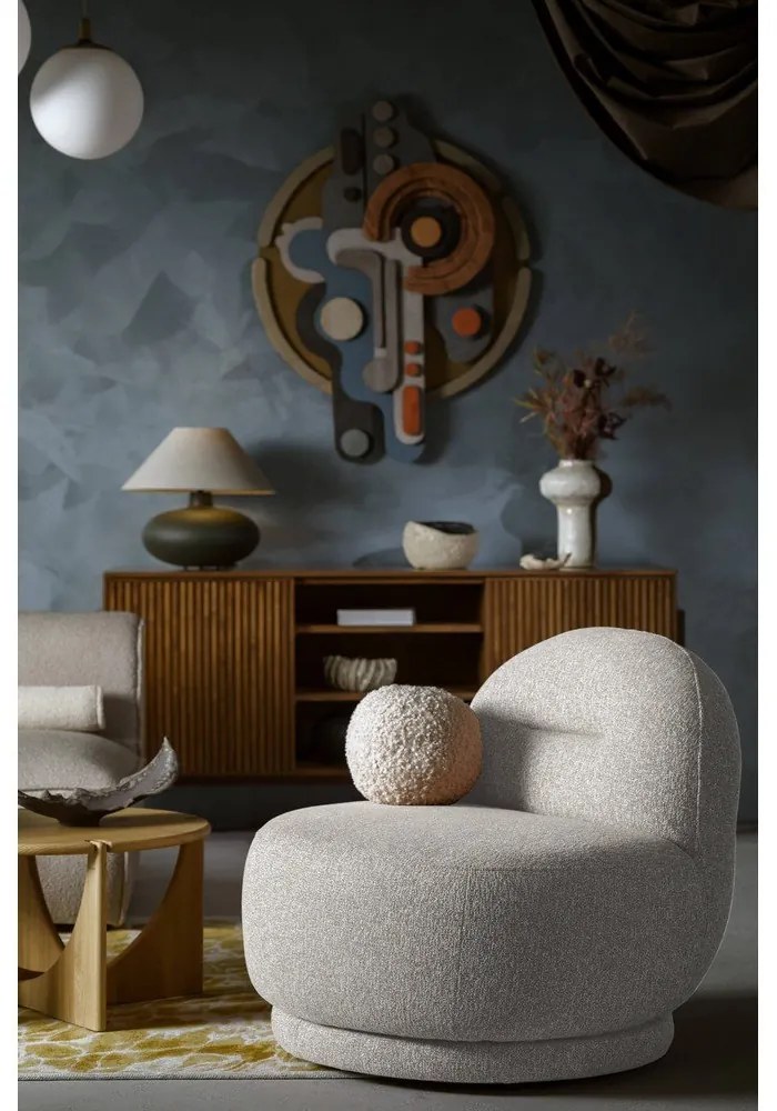 Светлосиво кресло Ovo – Miuform