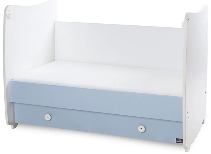 LORELLI Classic Легло-люлка 60/120 см. DREAM БЯЛО/ BABY BLUE