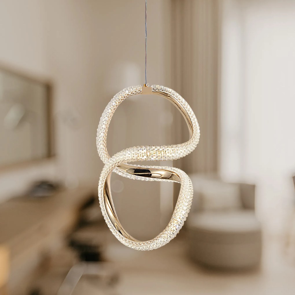 Висяща LED лампа G077-3CPR Gold
