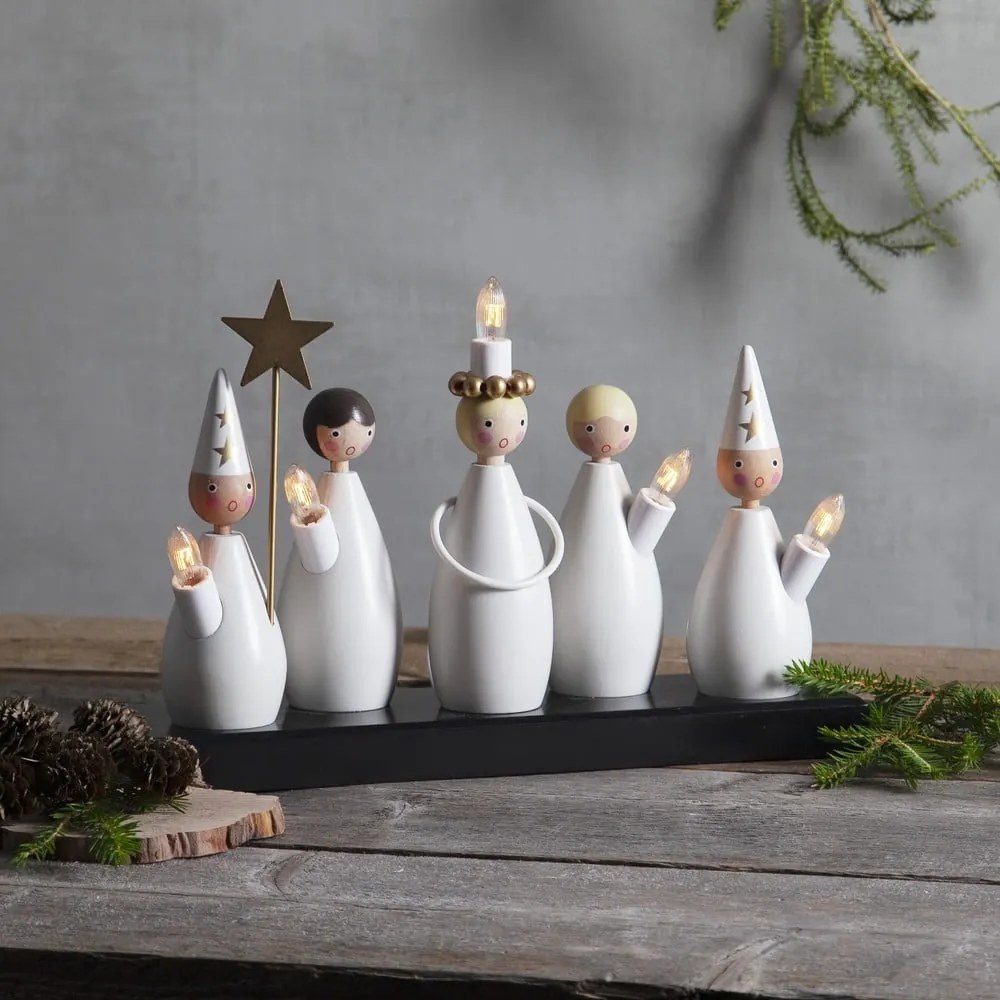 Черно-бял светлинна декорация за контакт Luciakör – Star Trading