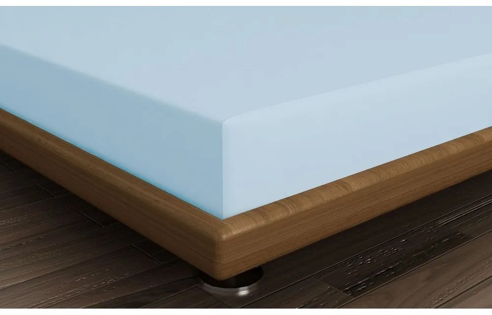 Светлосин еластичен памучен чаршаф 140x200 cm – Mijolnir