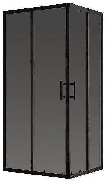 Обикновена душ кабина ICS 788G / NANO Inter Ceramic, 88-99x88-99x190см, 5мм, сиви калени стъкла, регулируеми страни, с две плъзгащи се врати