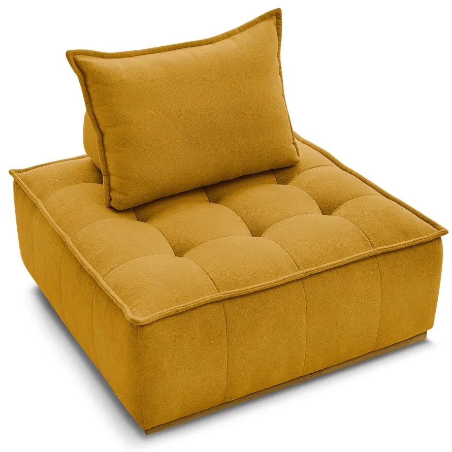 Шенилово кресло в цвят горчица Elisa – Bobochic Paris