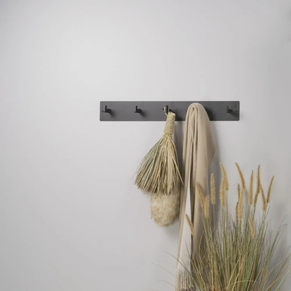 Черна метална стенна закачалка 70 cm Leatherman – Spinder Design